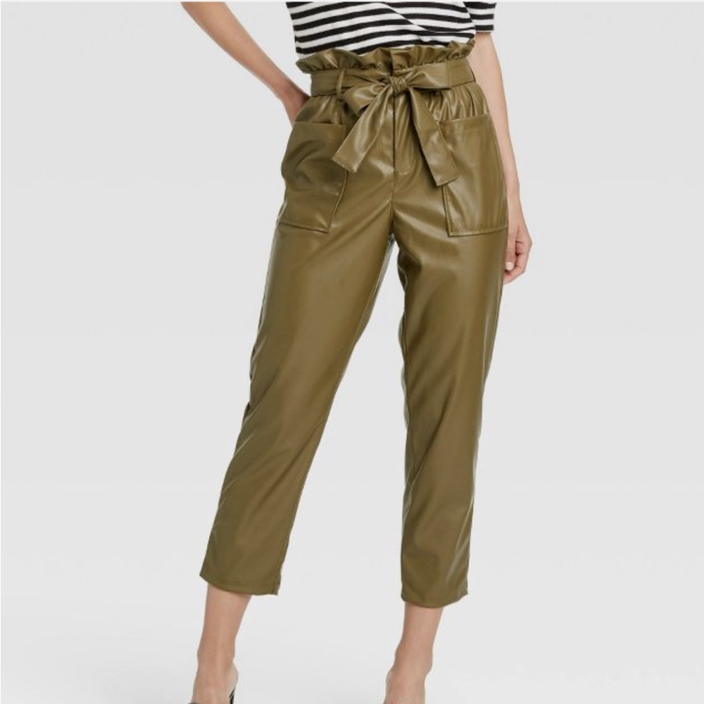 Who What Wear | Green Leather Women’s Pants